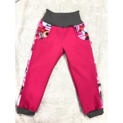 Softshellové kalhoty Bonbonky 98-110