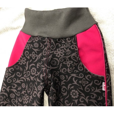 Luxusní softshellové kalhoty s fleecem Clementýna134-146